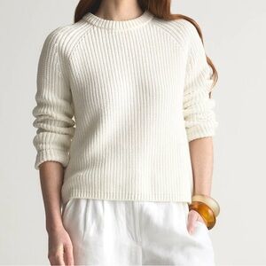 Quince Women's 100% Organic Cotton Fisherman Crew Sweater